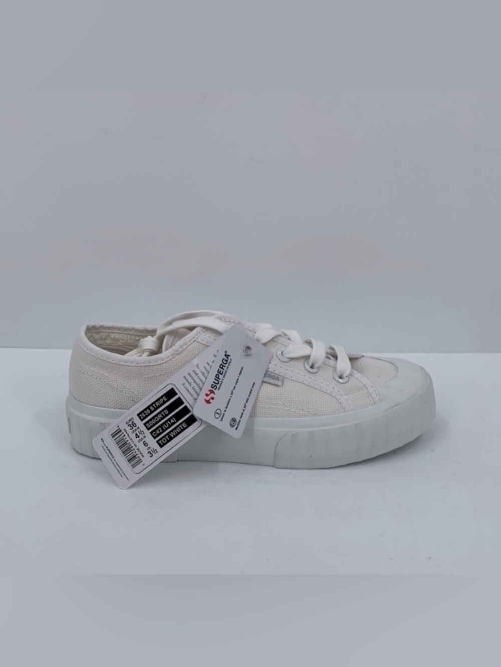 SuperGA 2705 COTU sneaker shoe canvas white platform women new 36 6